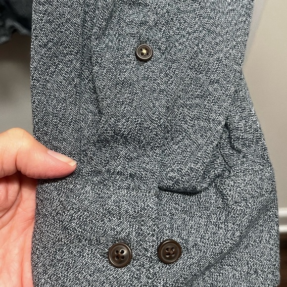 Banana Republic men’s Blue mid weight flap pockets cotton button down shirt XXL - Picture 9 of 10